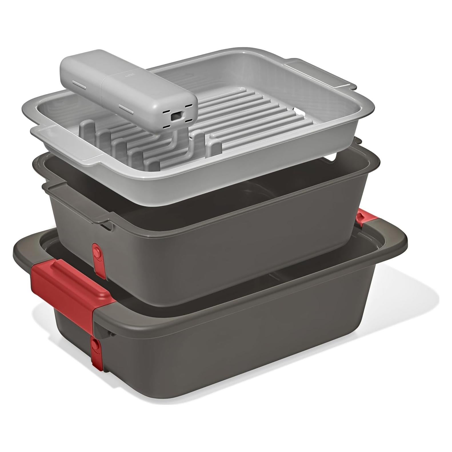 Sistema de Lavado y Secado OXO Outdoor 4 Piezas Gris