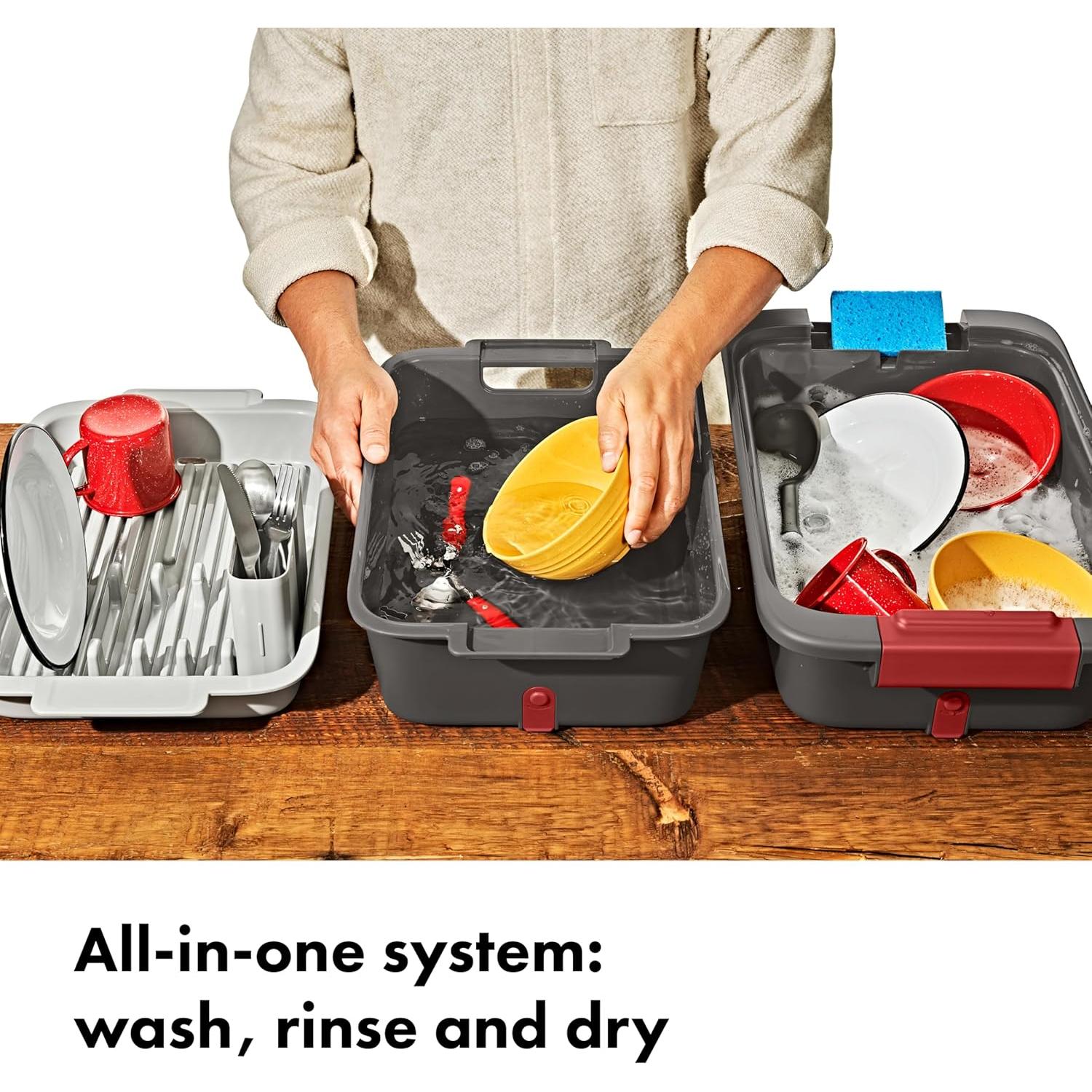 Sistema de Lavado y Secado OXO Outdoor 4 Piezas Gris