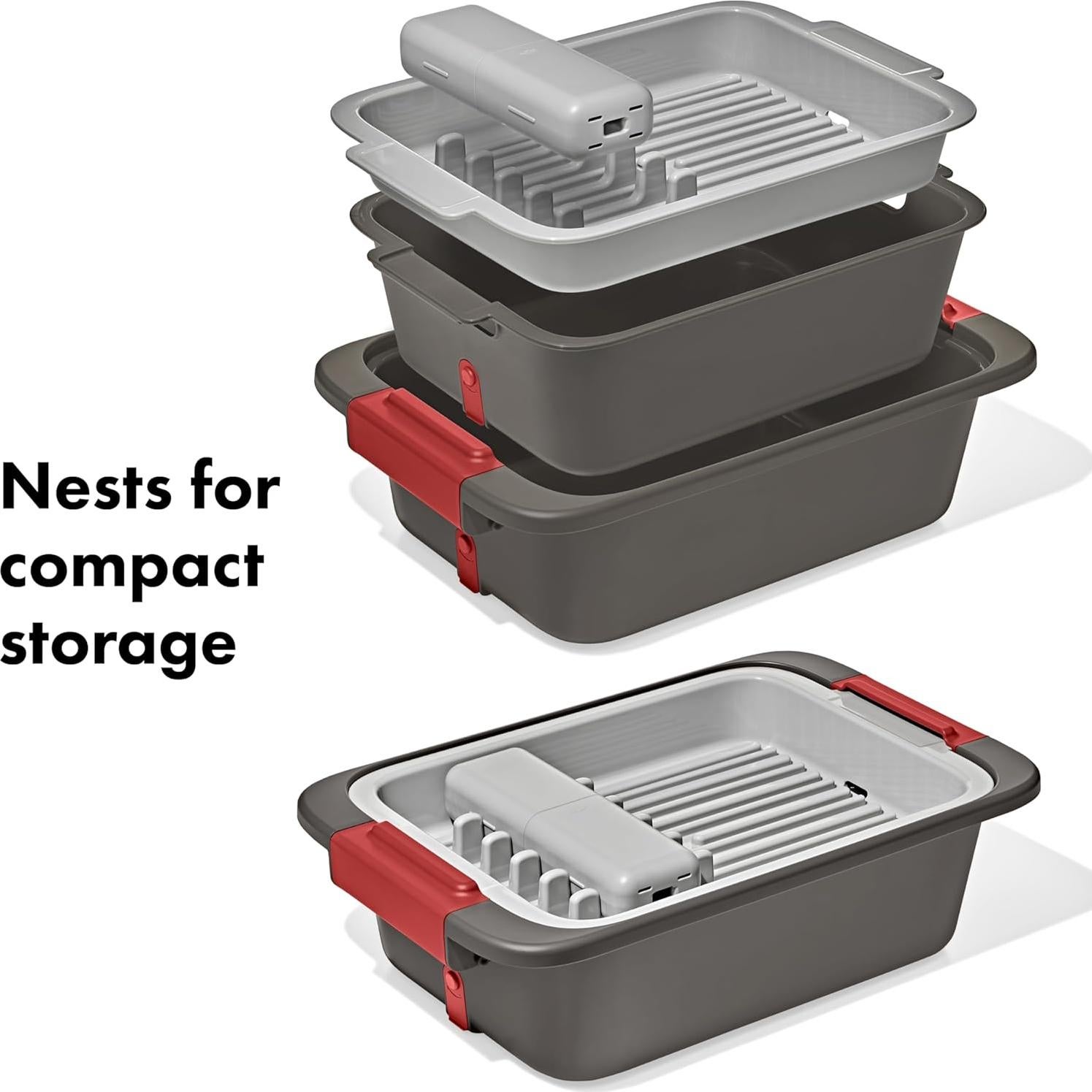 Sistema de Lavado y Secado OXO Outdoor 4 Piezas Gris