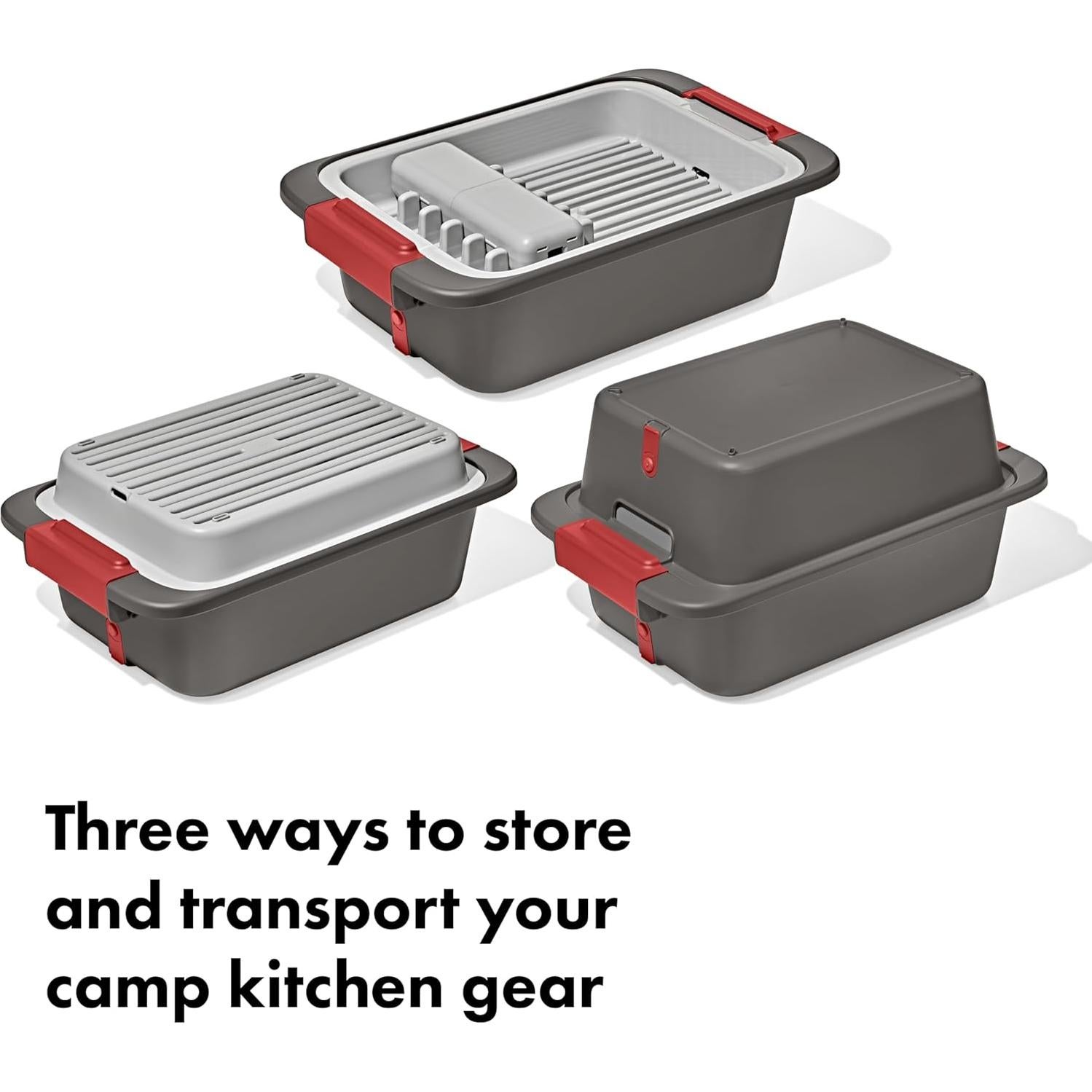 Sistema de Lavado y Secado OXO Outdoor 4 Piezas Gris