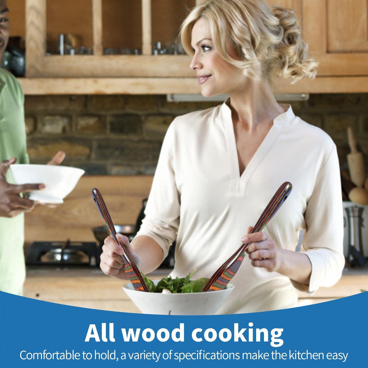 Juego de Utensilios de Cocina Gudamaye 5 Piezas Pakkawood