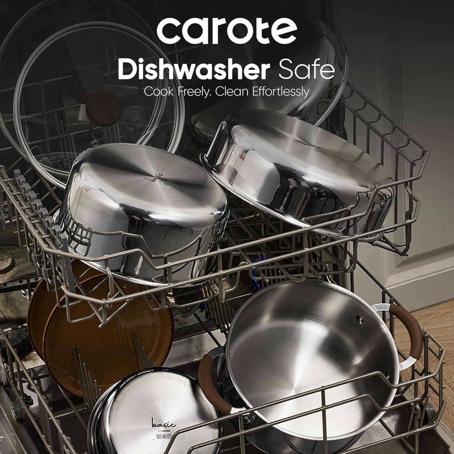 Juego de Utensilios de Cocina CAROTE 10 Piezas Acero Inoxidable