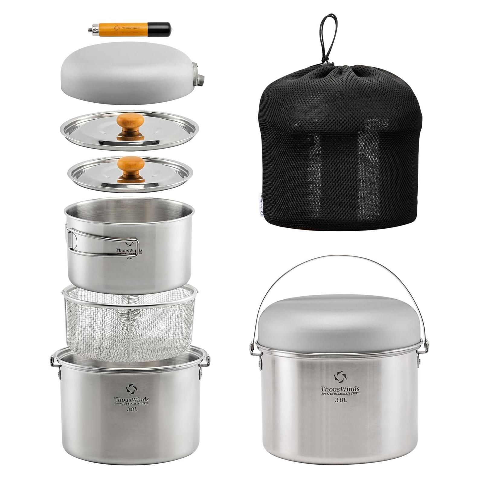 Juego de Utensilios de Cocina Camping Thous Winds 2L 3.8L