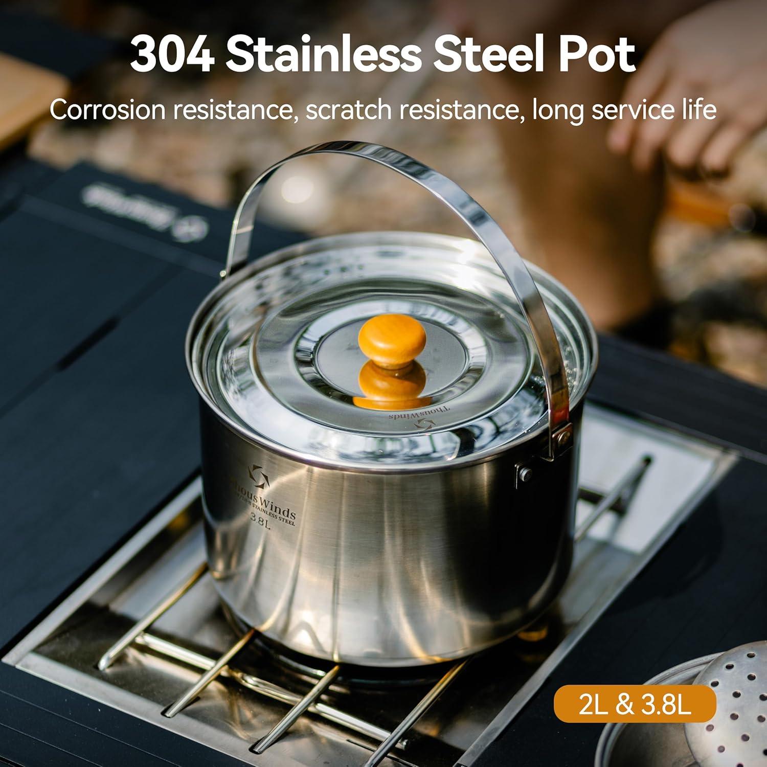 Juego de Utensilios de Cocina Camping Thous Winds 2L 3.8L