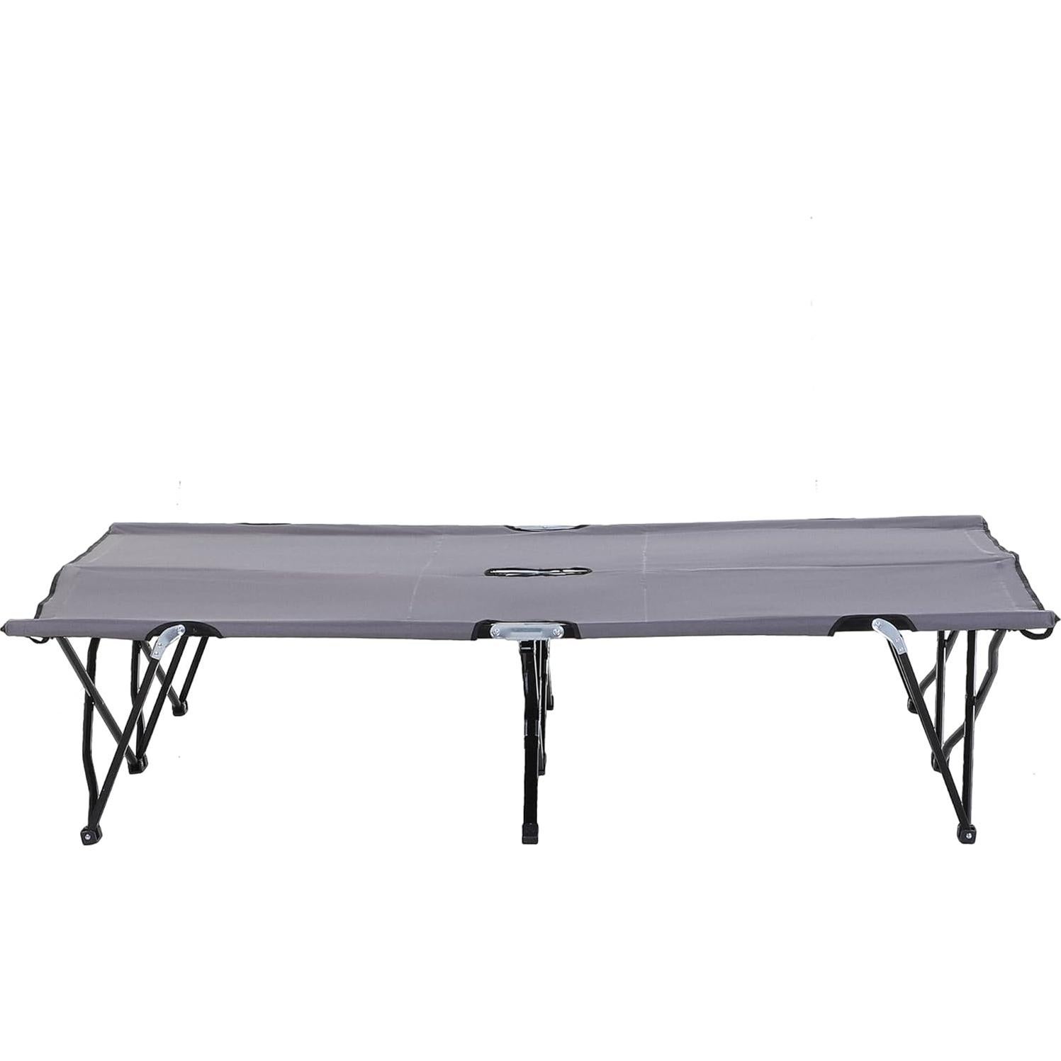 Cama Plegable para 2 Personas Oxford 600D Gris 127 cm