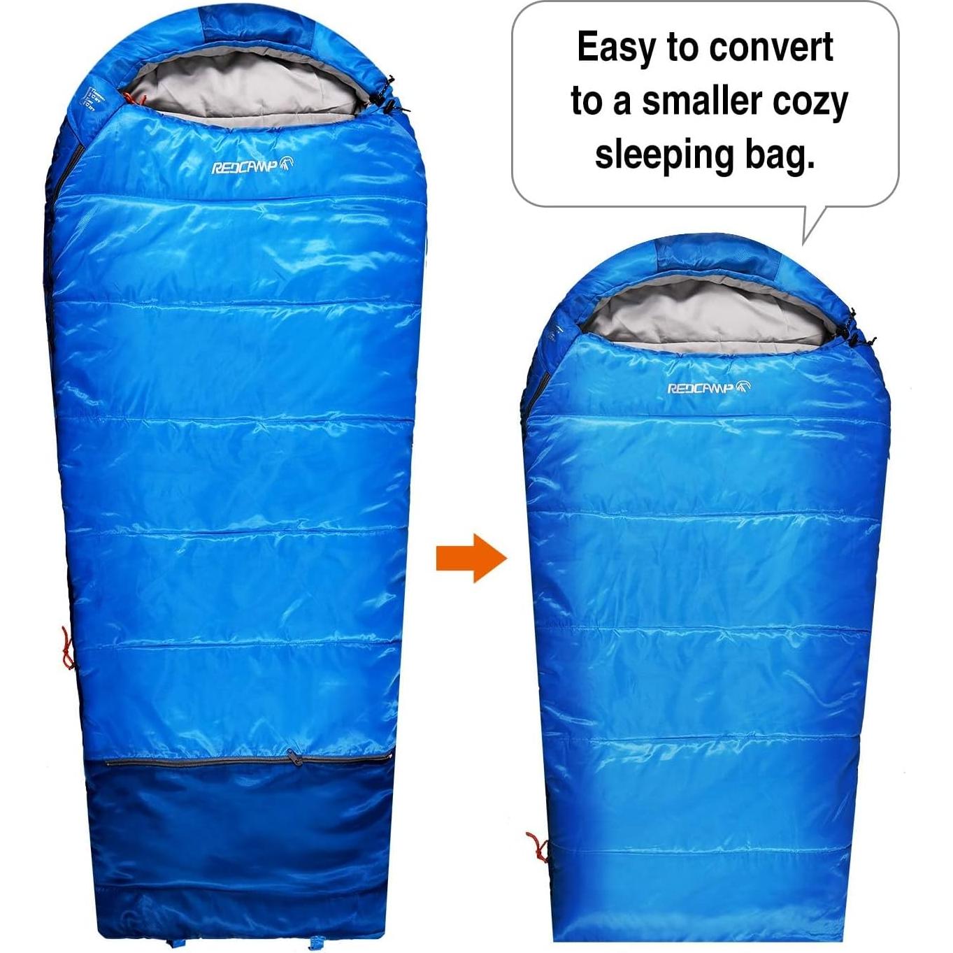 Saco de dormir tipo momia REDCAMP para niños 170x65cm azul