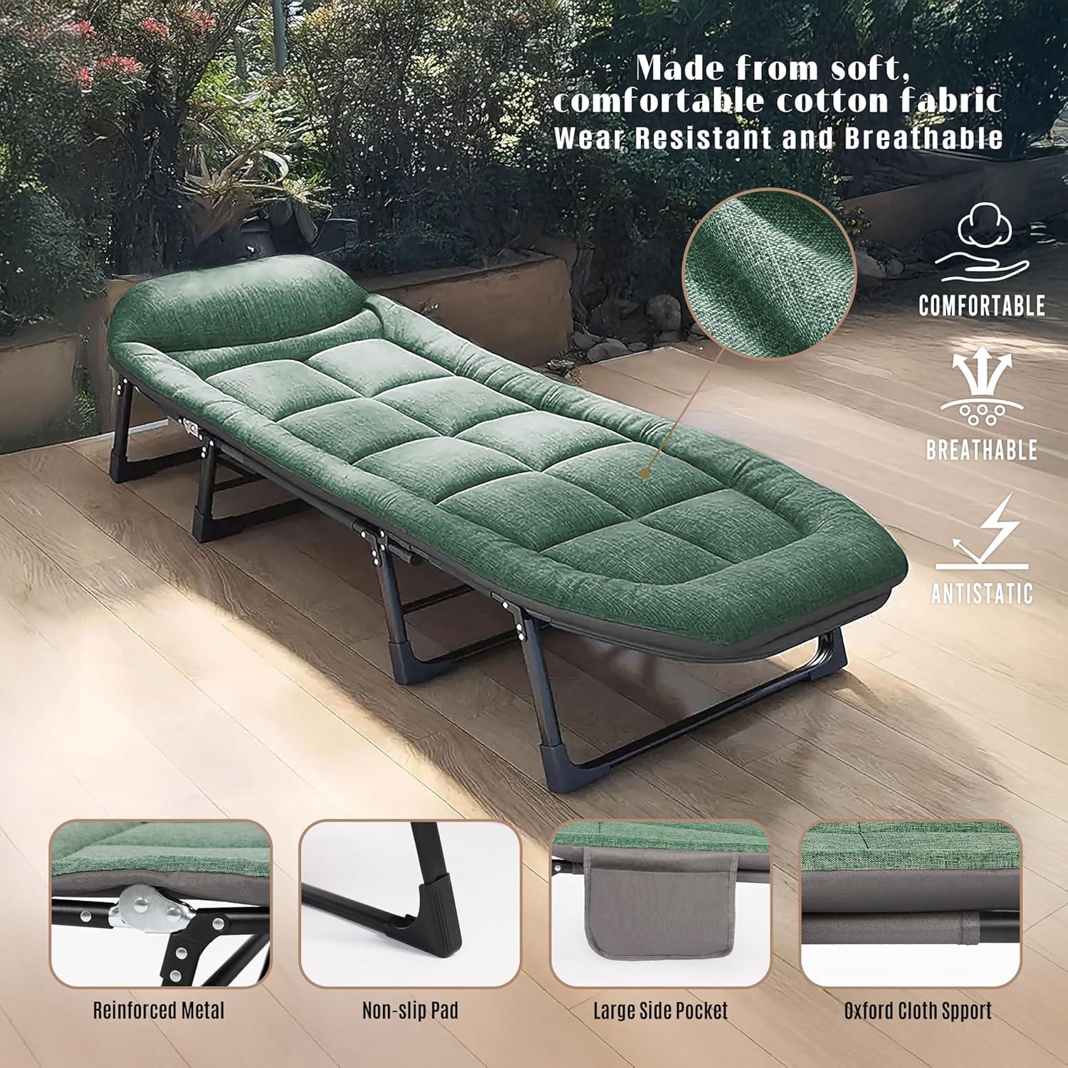 Cama Plegable Portátil SunSettler Grande con Colchón