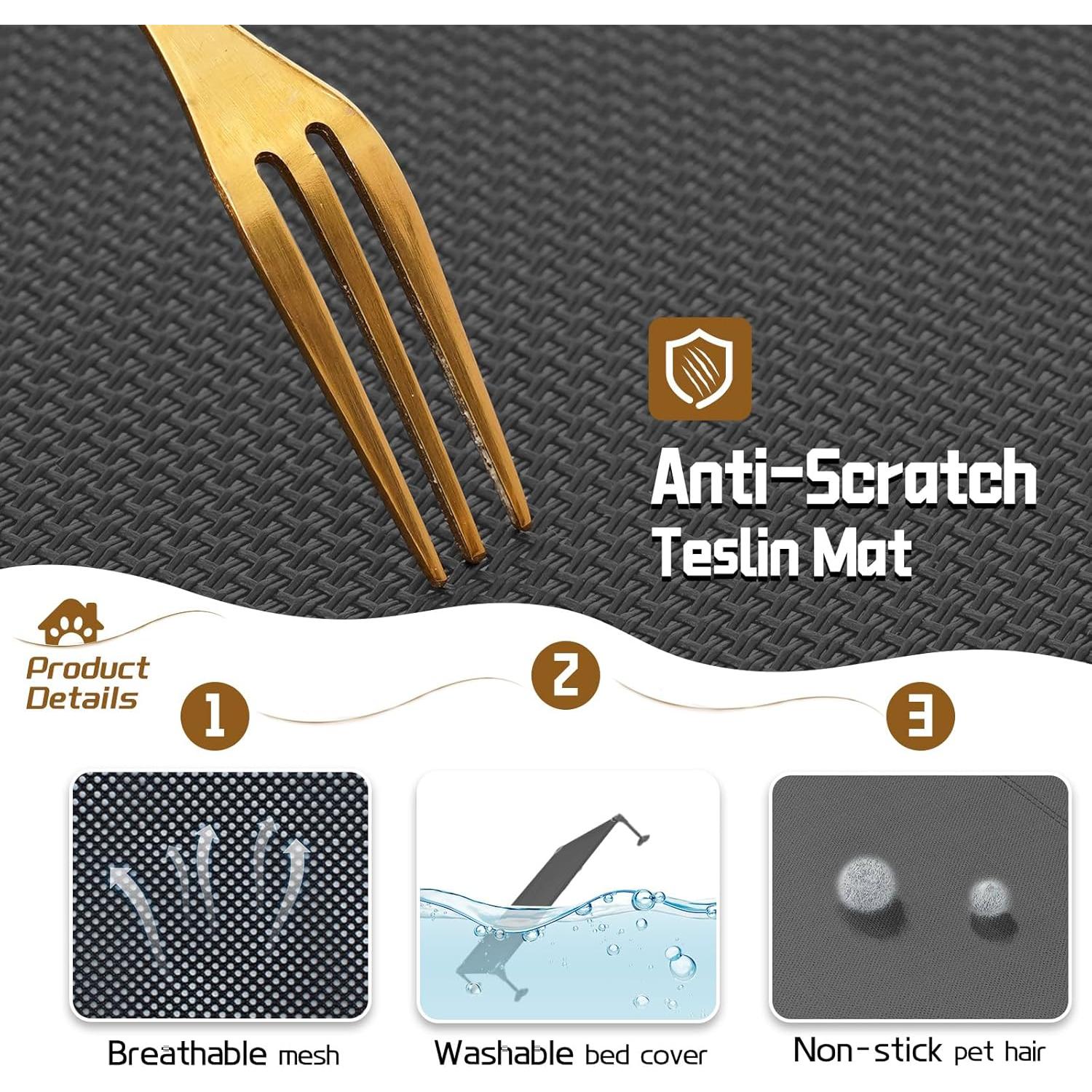 Cama Elevada para Perros CJYMMFAN con Dosel Impermeable 106.68x76.2cm