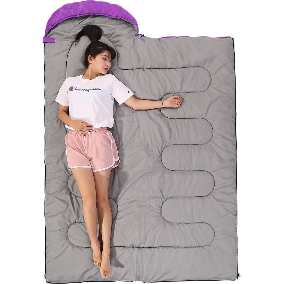 Saco de Dormir SWTMMERRY 3 Temporadas 0-25°C Ligero Impermeable