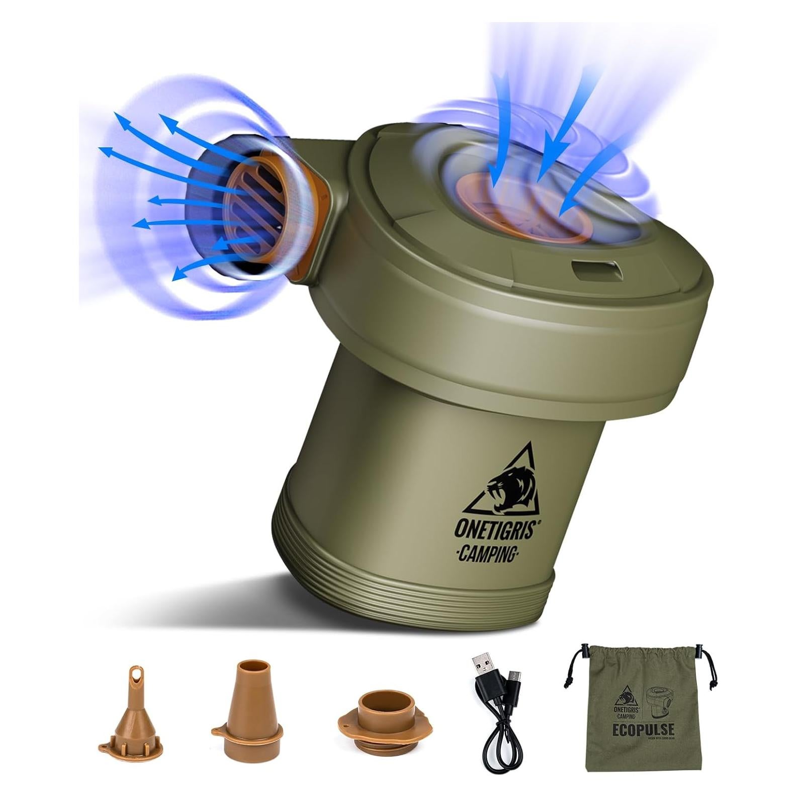 Bomba de Aire Eléctrica Portátil OneTigris ECOPULSE 450L/min