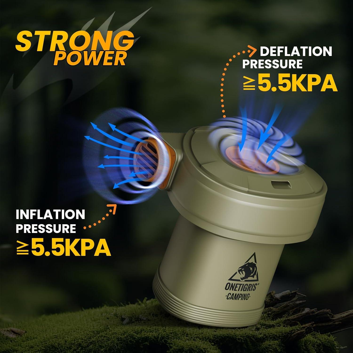 Bomba de Aire Eléctrica Portátil OneTigris ECOPULSE 450L/min