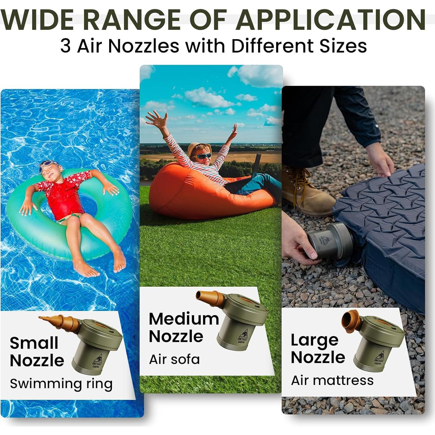 Bomba de Aire Eléctrica Portátil OneTigris ECOPULSE 450L/min