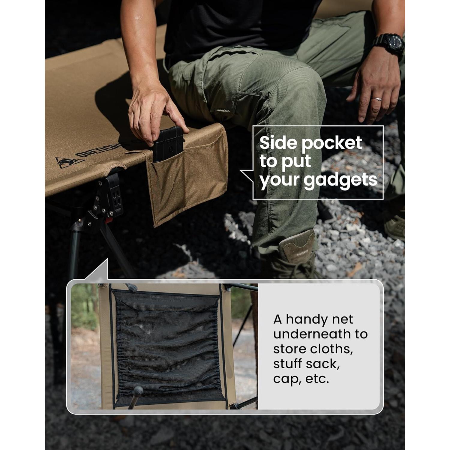 Hamaca Tienda Caliente OneTigris + Cama de Camping Plegable