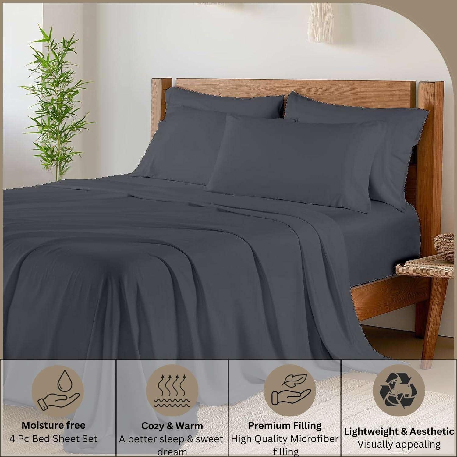 Juego de Sábanas de Cuna 4 Piezas Incredible Bedding Microfibra