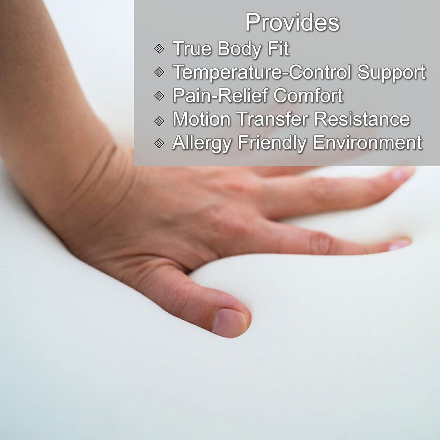 Colchón de Piso Portátil BETTER HABITAT 3" Espuma de Memoria