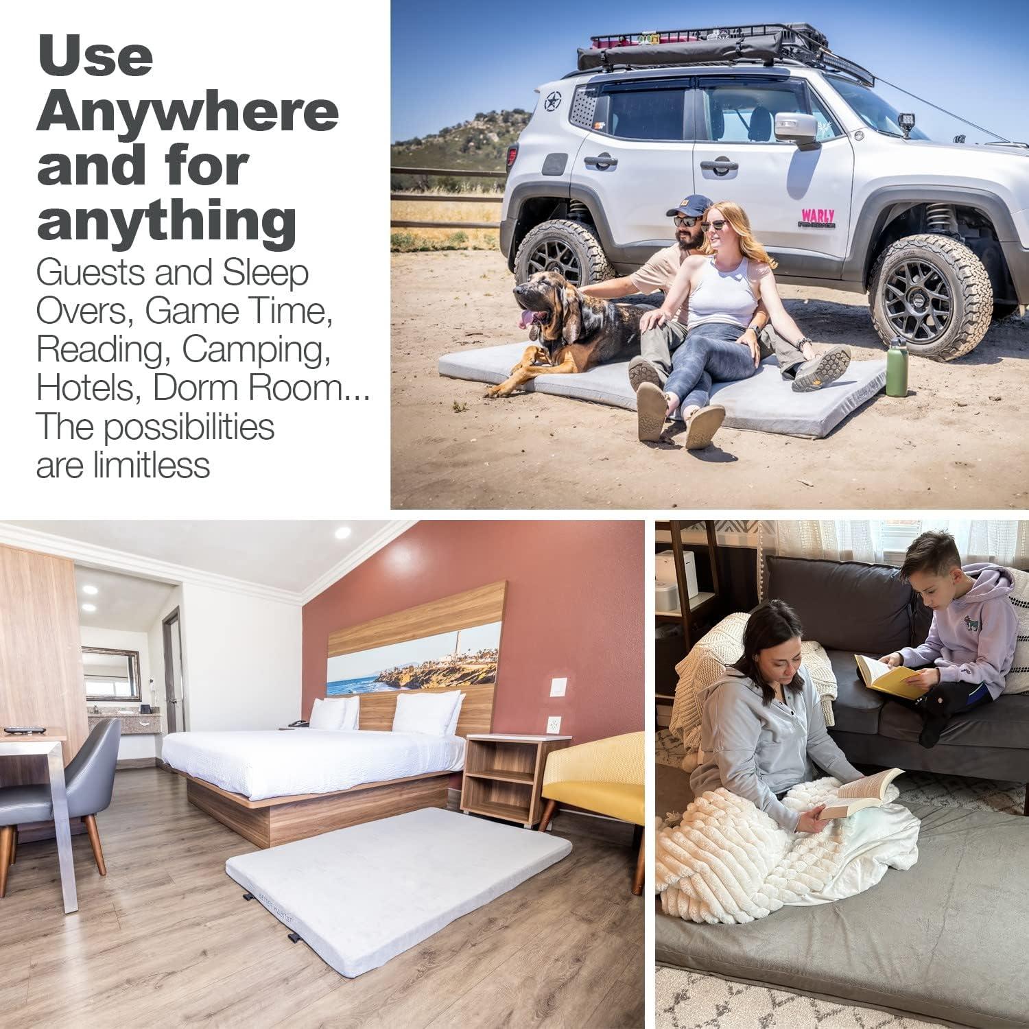 Colchón de Piso Portátil BETTER HABITAT 3" Espuma de Memoria