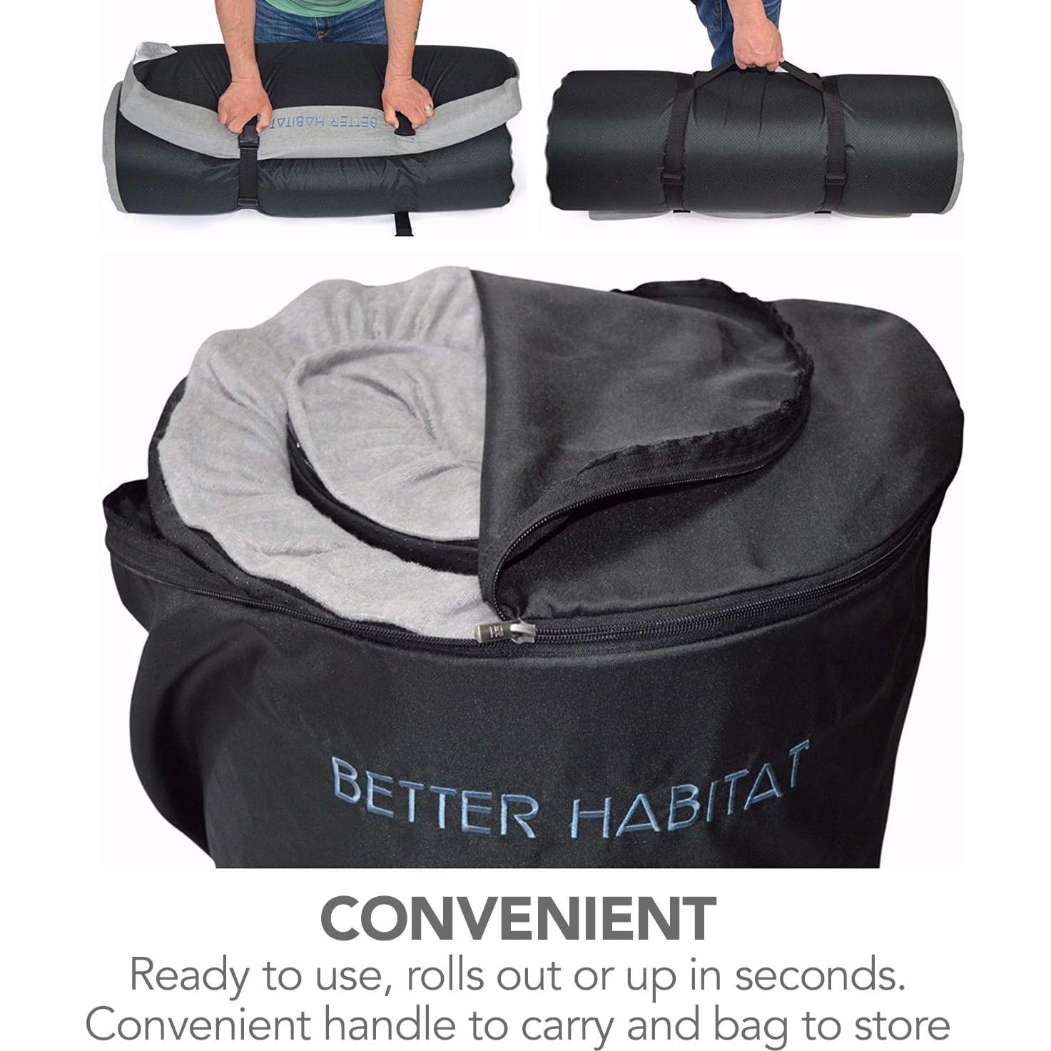 Colchón de Piso Portátil BETTER HABITAT 3" Espuma de Memoria