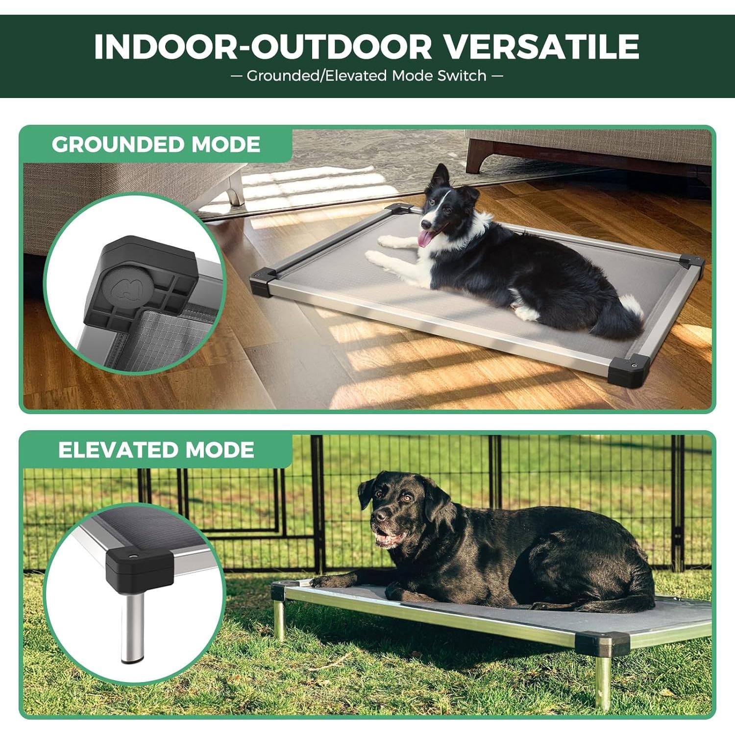 Cama Elevada para Perros FXW TitanNest Gris 106.68x68.58cm