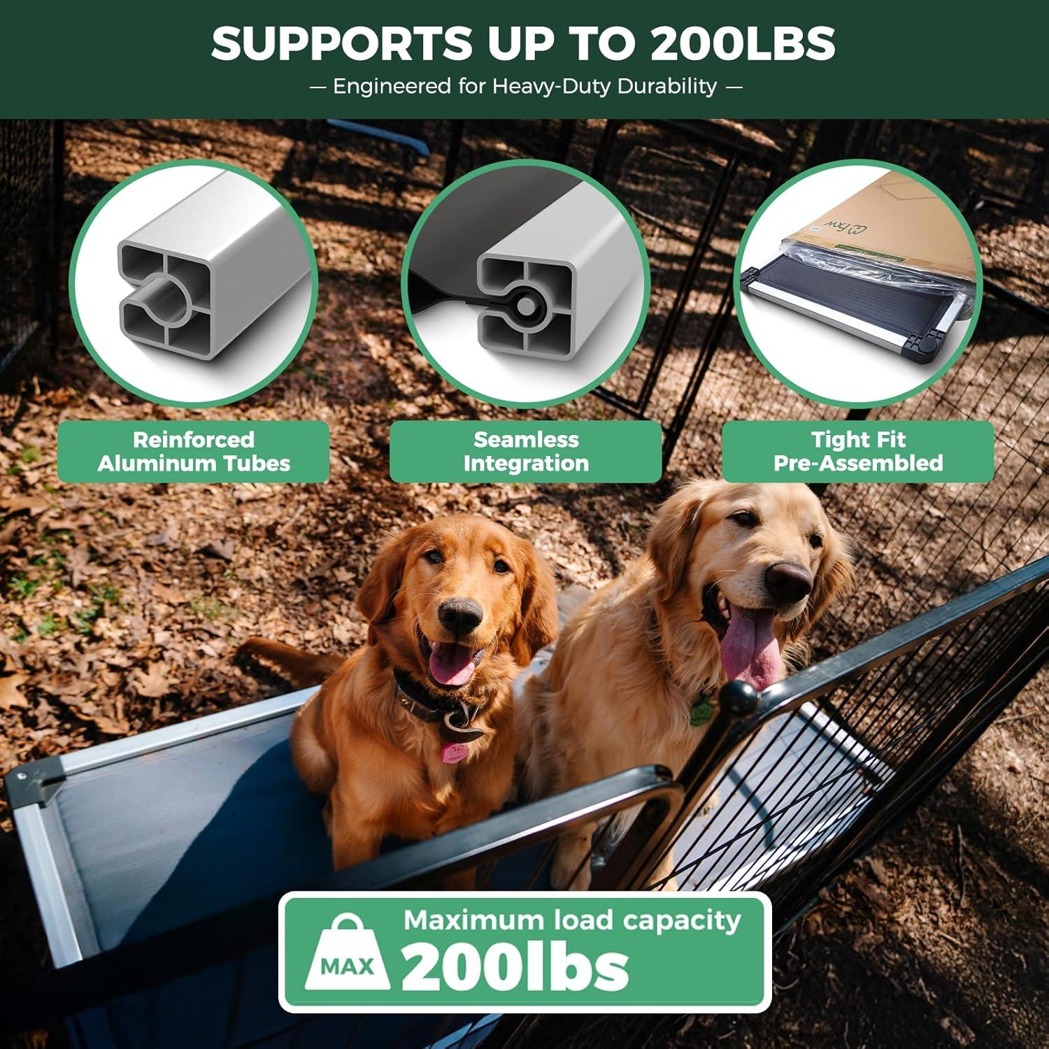 Cama Elevada para Perros FXW TitanNest Gris 106.68x68.58cm