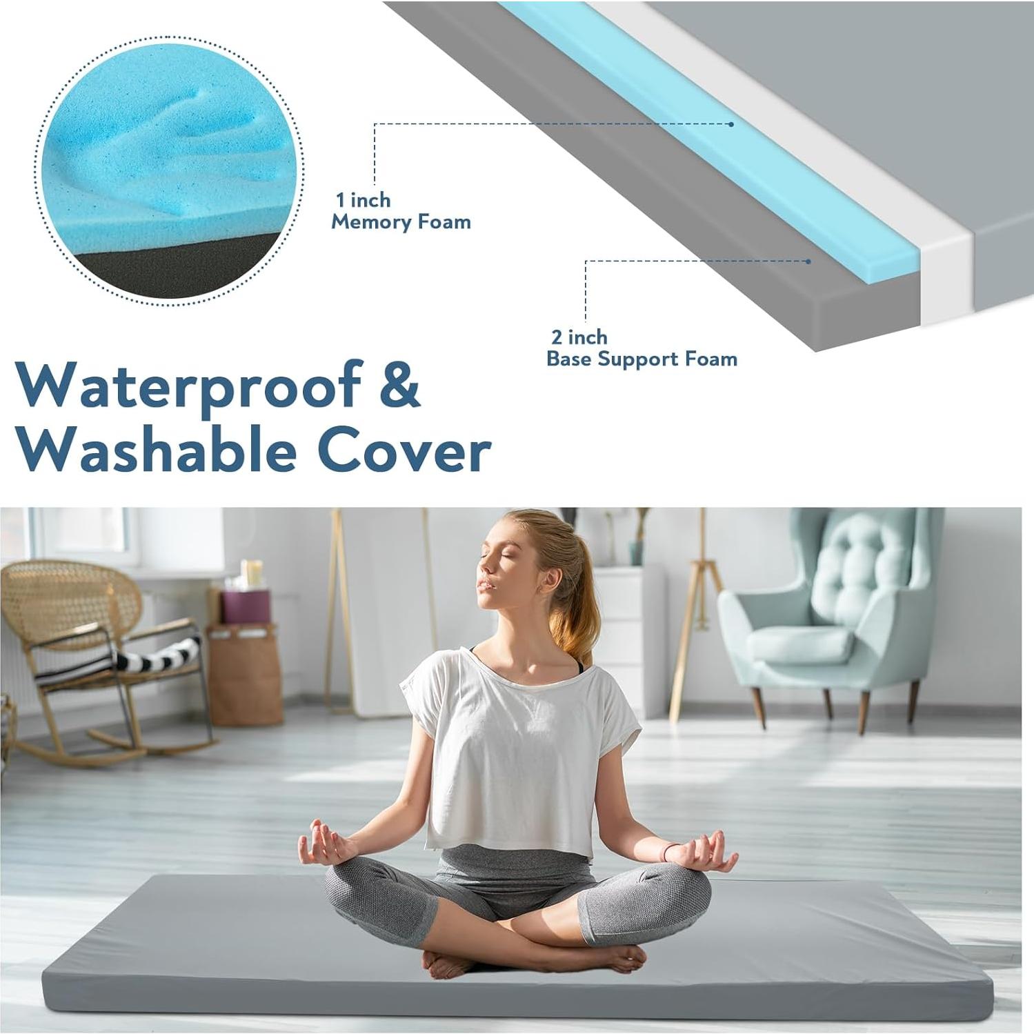 Colchón de Camping Magik & Kover 183x61x7.6 cm Impermeable