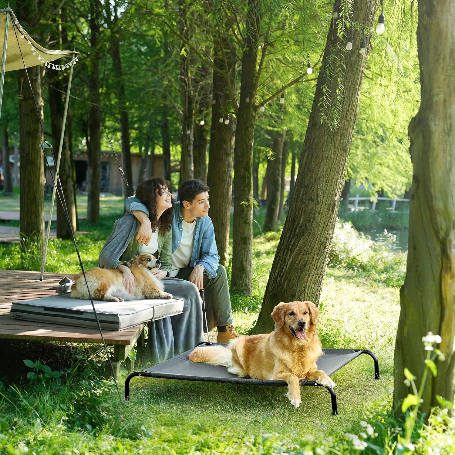 Cama Elevada para Perros Grandes EHEYCIGA 109x66 cm Impermeable