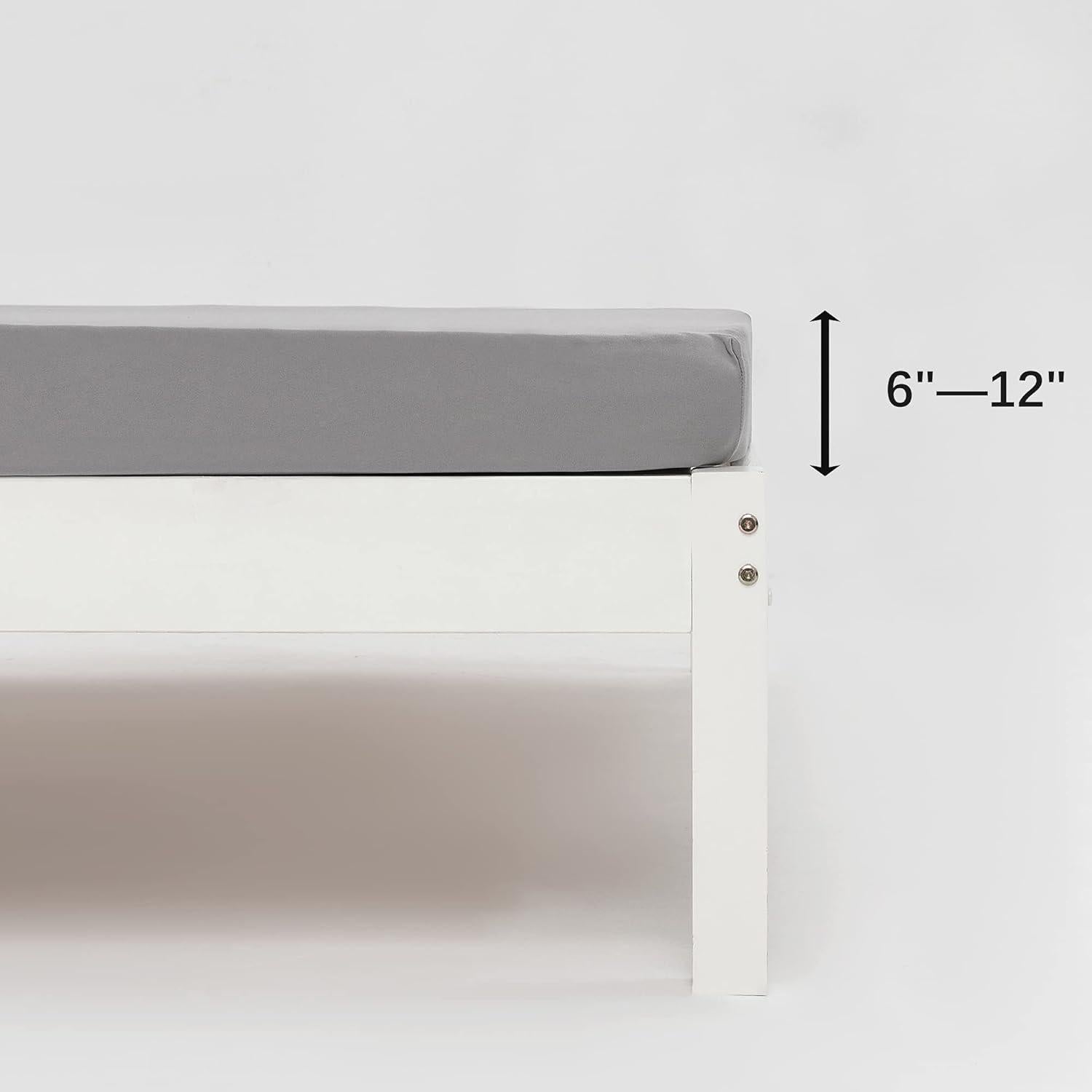 Sábana Ajustable N&Y HOME Cama Individual Jersey Gris Claro