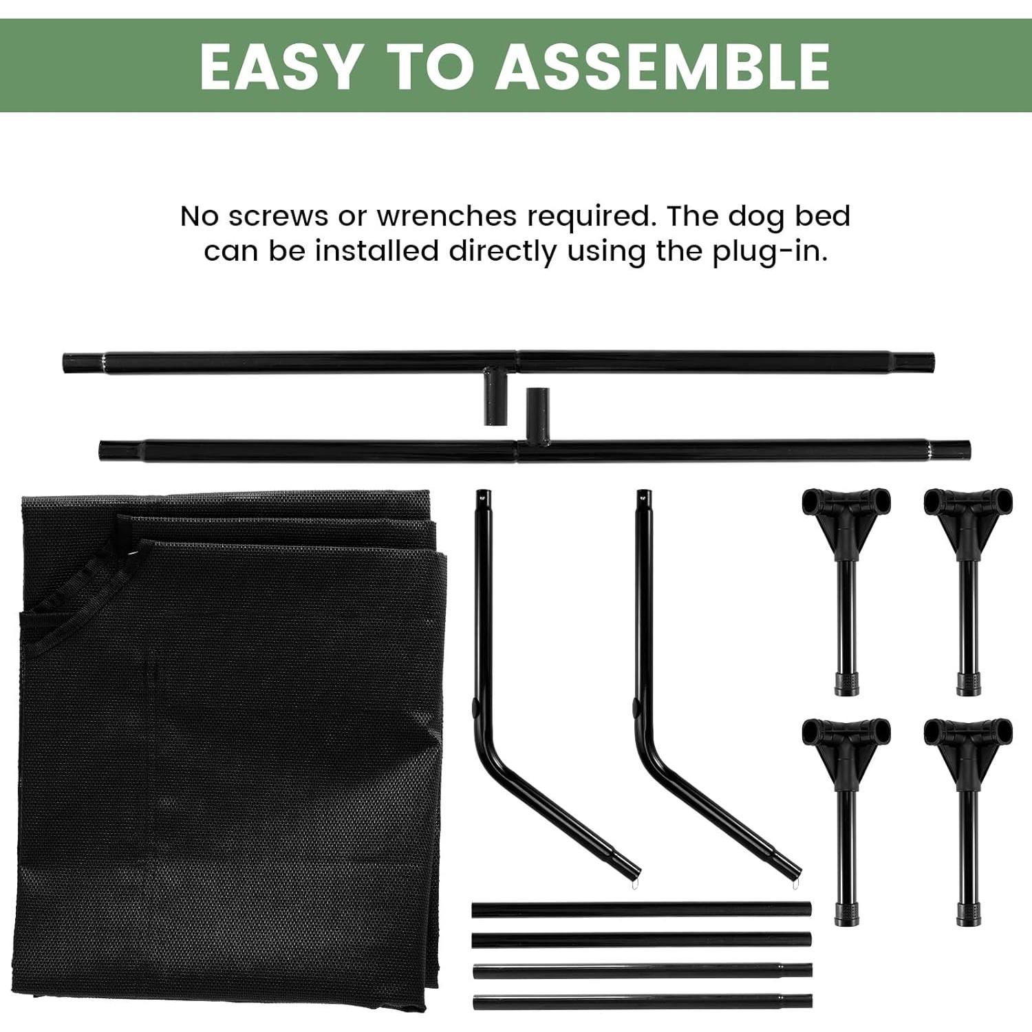 Cama Elevada para Perros XXL PVY 149x91cm Gris Indestructible