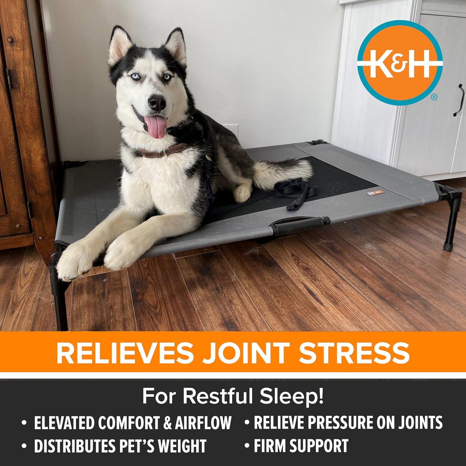 Cama Elevada para Perros K&H Pet Products XL 127x81cm Gris