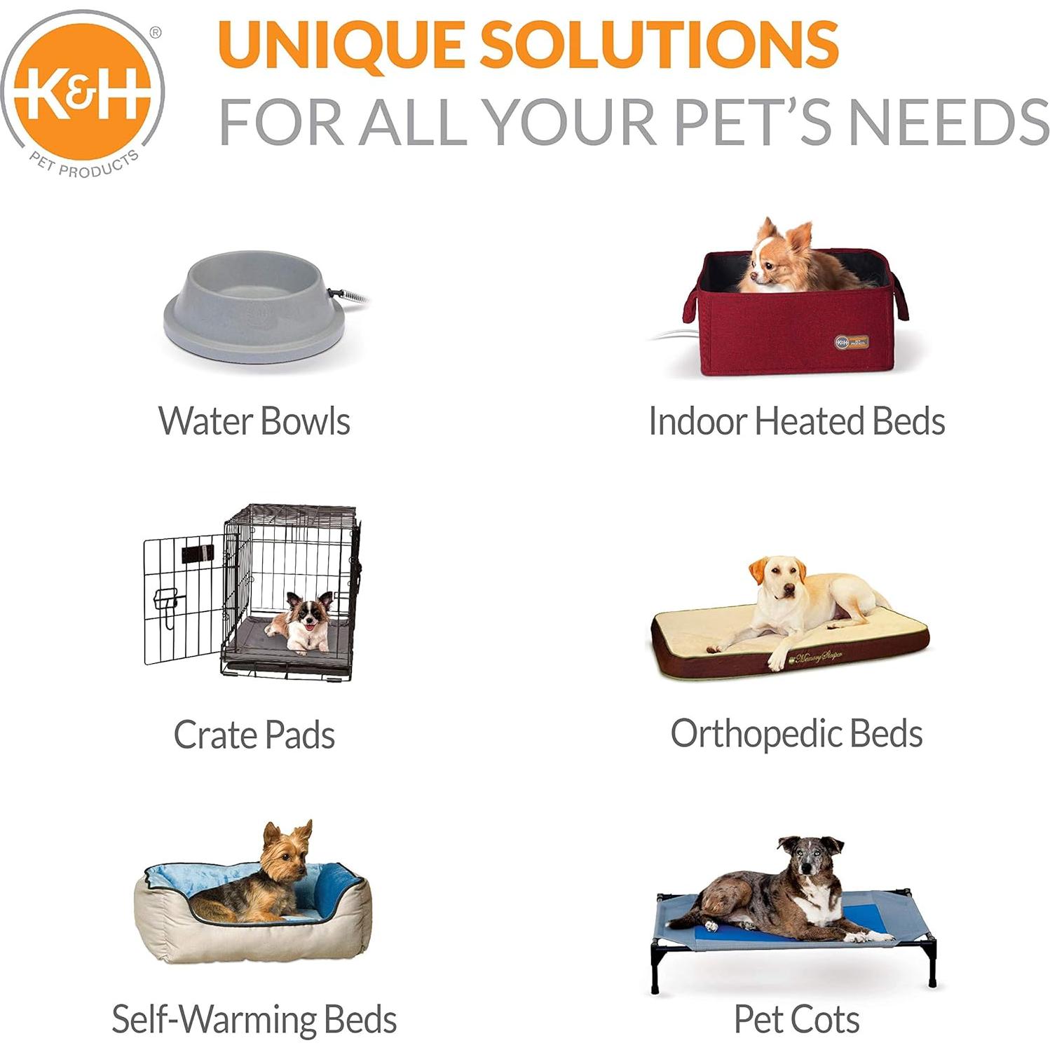 Cama Elevada para Perros K&H Pet Products XL 127x81cm Gris