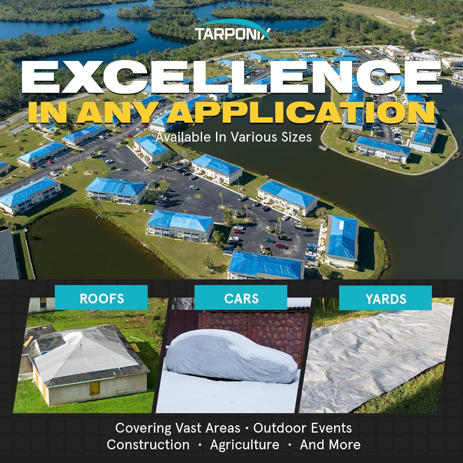 Lona de Polietileno Marrón 1.83x2.44m TARPONIX Impermeable