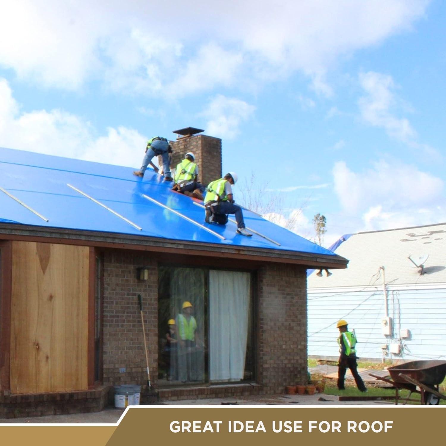 Lona Multifuncional Ateret Azul 4.57x9.14 m A Prueba de Agua