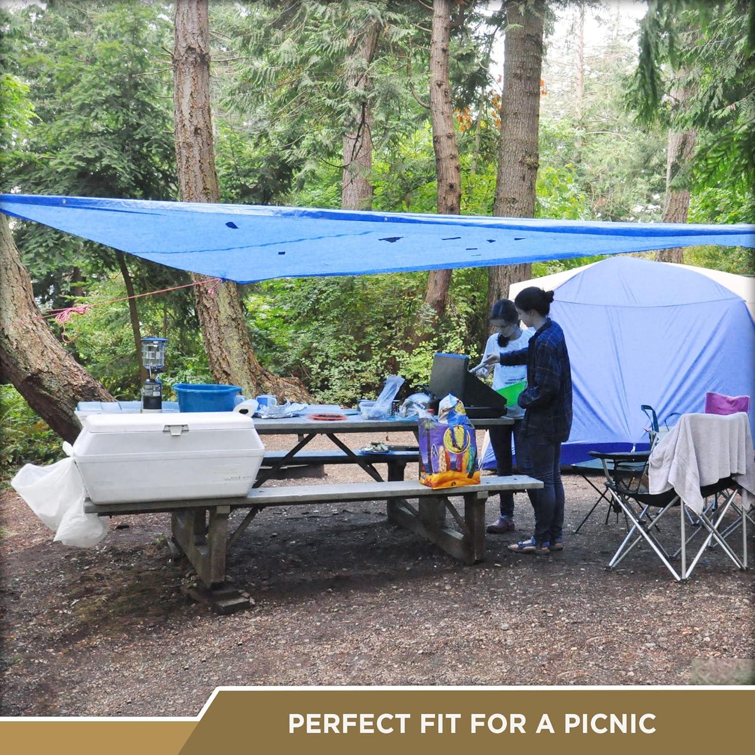 Lona Multifuncional Ateret Azul 4.57x9.14 m A Prueba de Agua