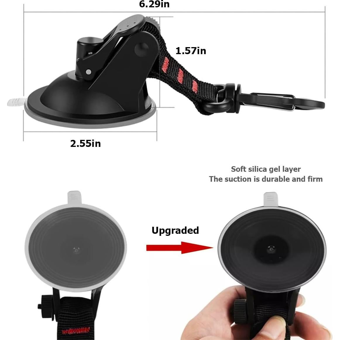 4 Ventosas de Sujeción AICEL para Camping y Coche - Rojo