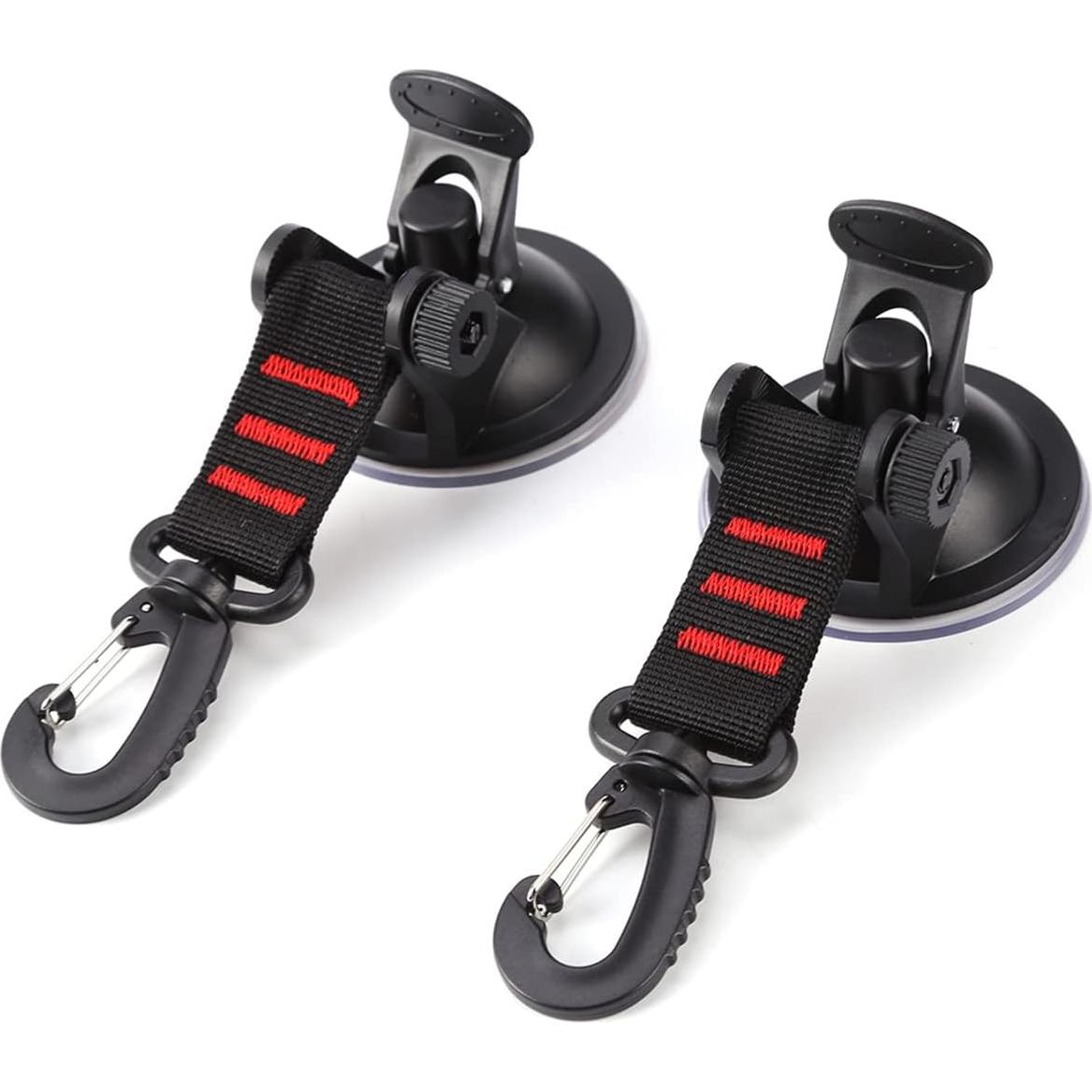 4 Ventosas de Sujeción AICEL para Camping y Coche - Rojo