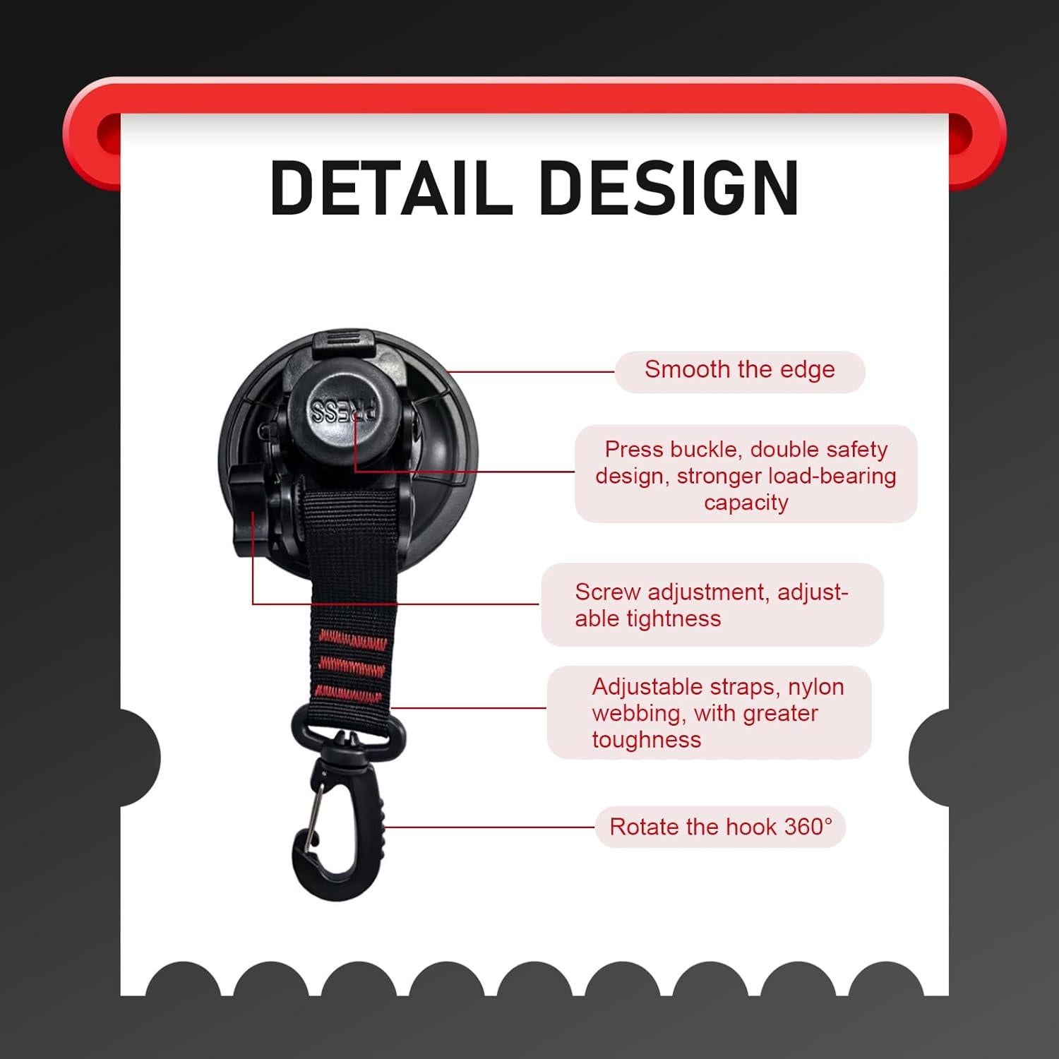 Ganchos de Ventosa Redondos Arwrilt 2 PCS Alta Resistencia 10 kg