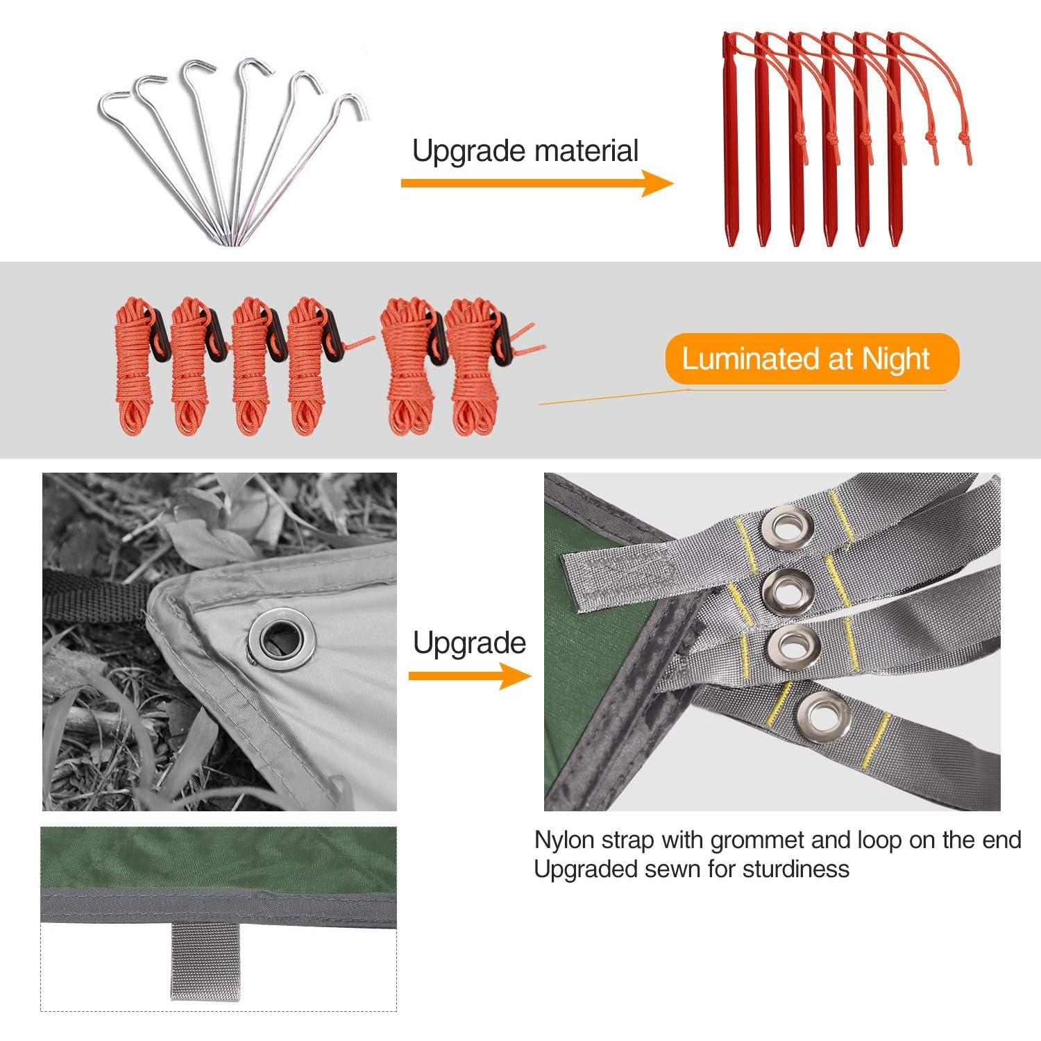 Lona de Lluvia Impermeable REDCAMP 3.05x3.05m Verde