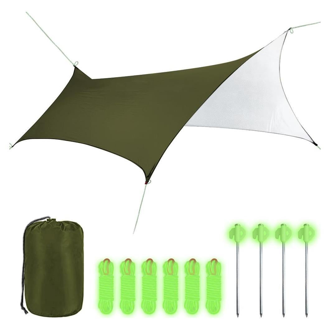 Toldo Hexagonal Impermeable Zenicham 3.66x3.05m UV UPF50+