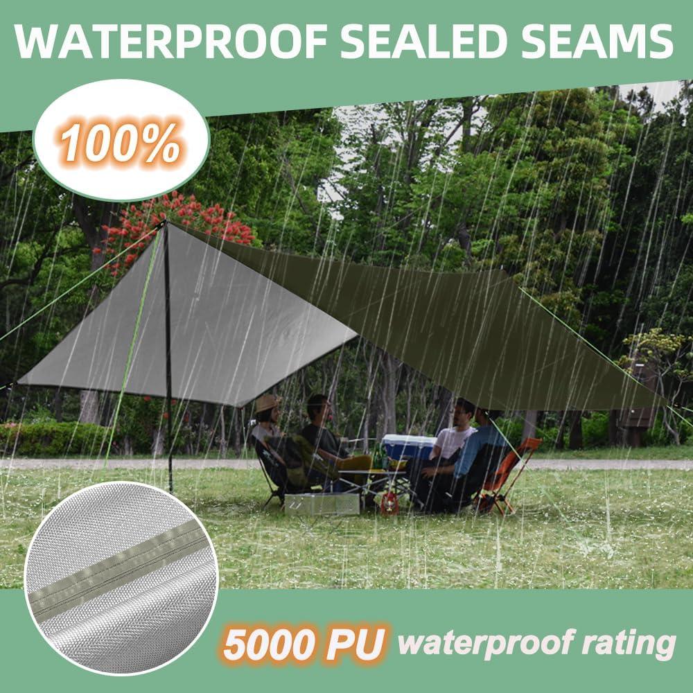 Toldo Hexagonal Impermeable Zenicham 3.66x3.05m UV UPF50+