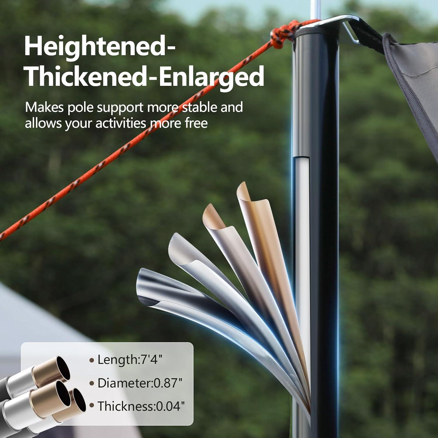 Toldo de Camping HOEYITO 4.57x3.81m Impermeable Anti-UV