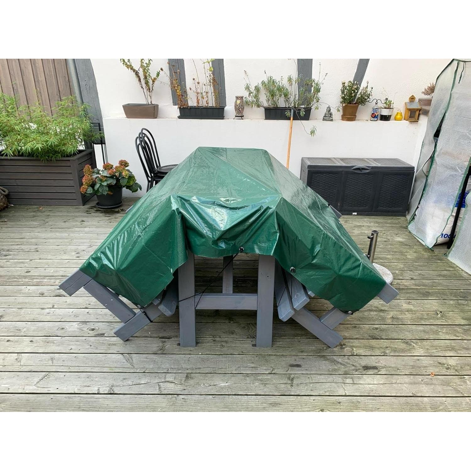Lona Impermeable Hanjet 2.44x3.05 m Verde Militar 5 Mil