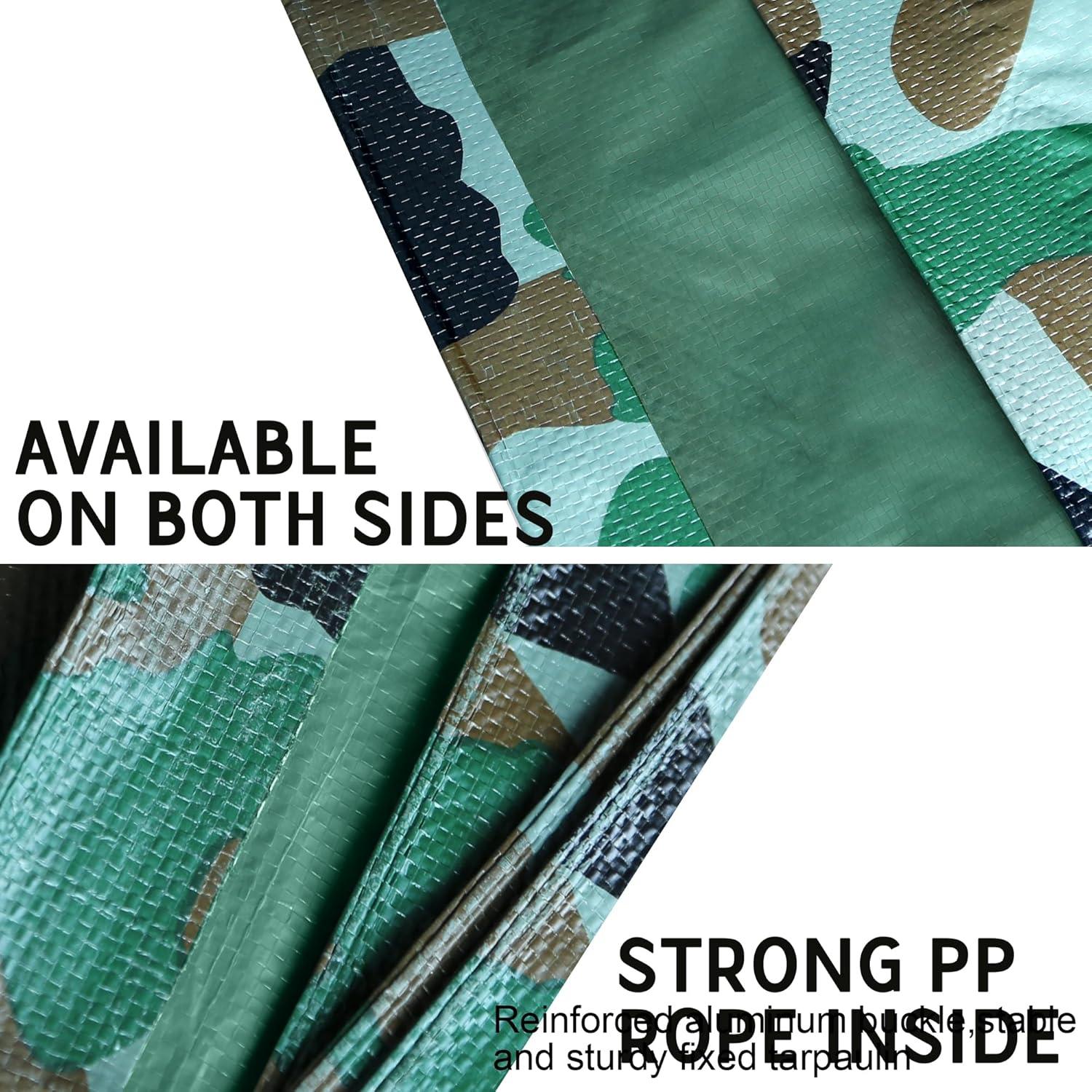 Lona Impermeable STARPYNG 7 Mil Camo 3x3.6 m Resistente UV