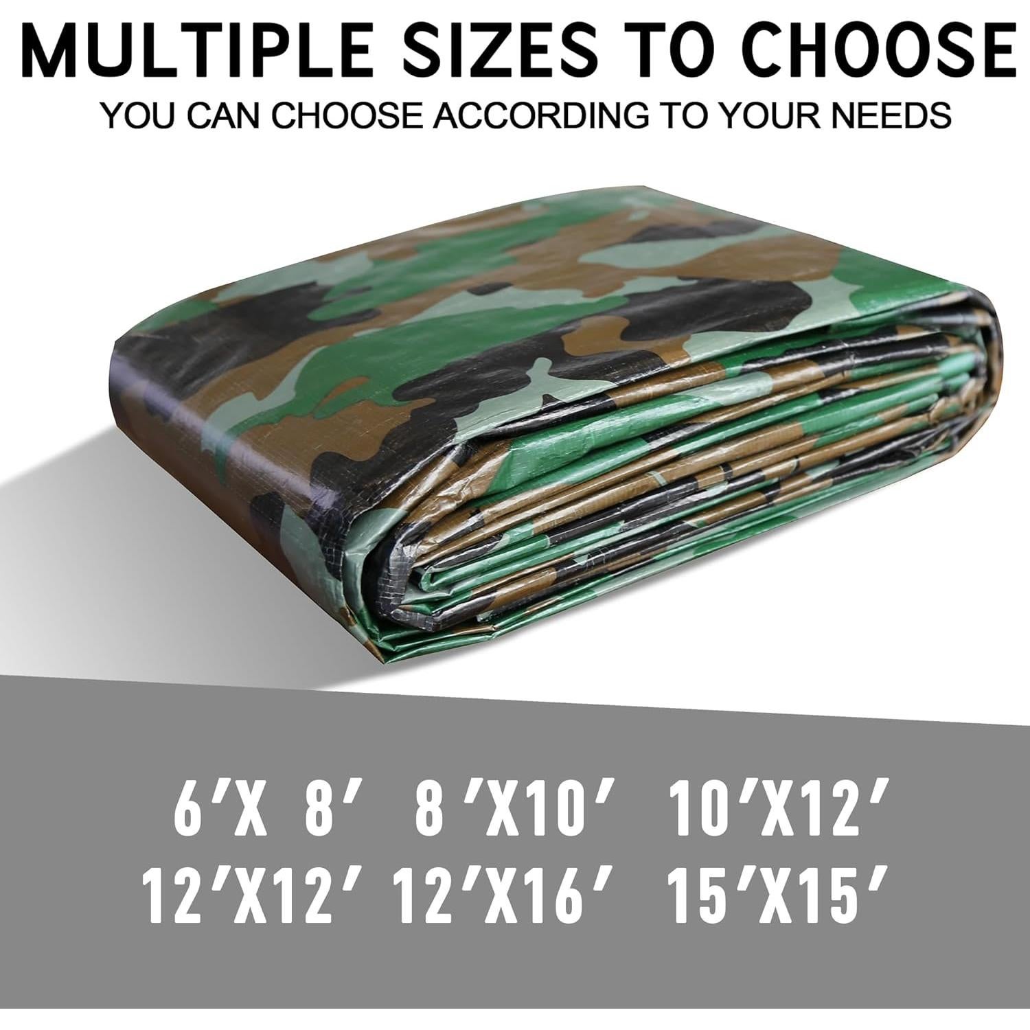 Lona Impermeable STARPYNG 7 Mil Camo 3x3.6 m Resistente UV