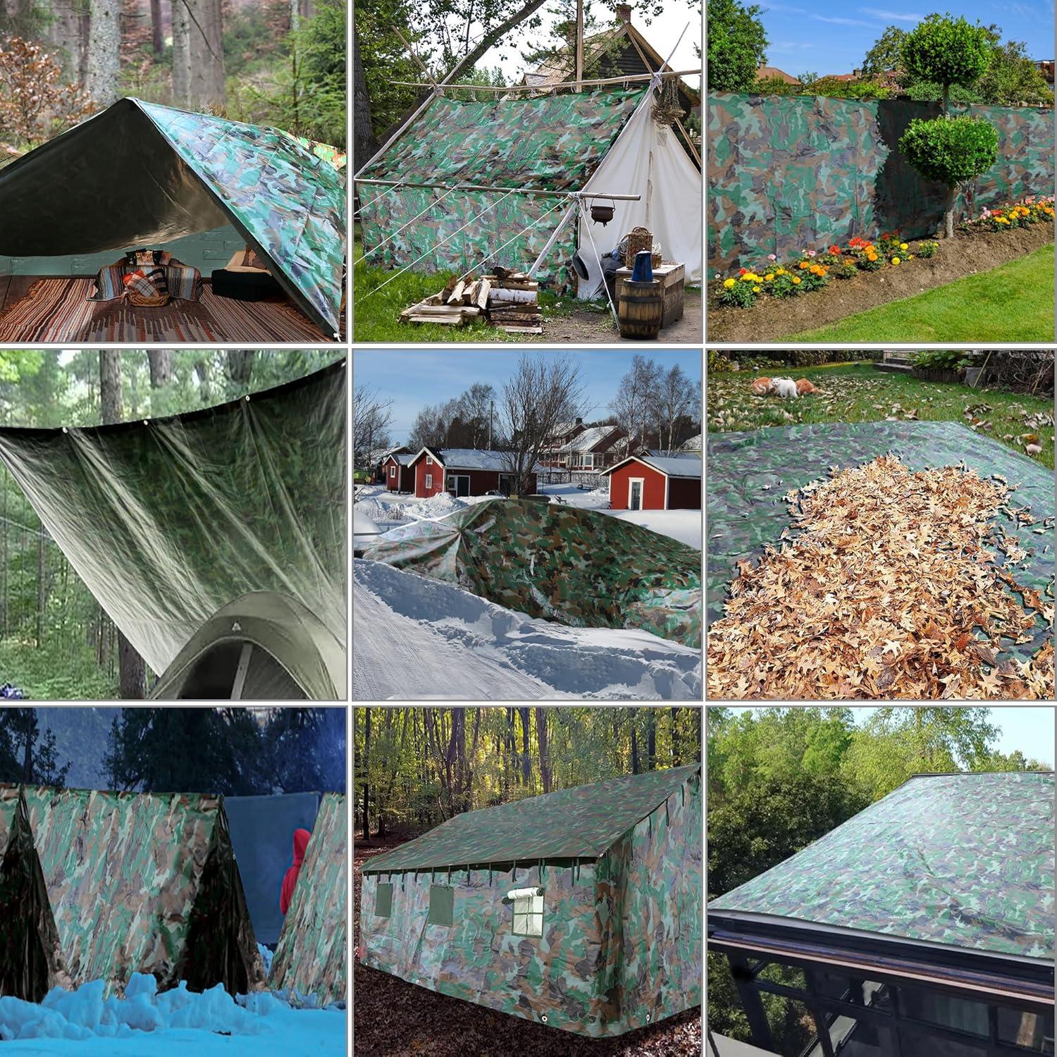 Lona Impermeable STARPYNG 7 Mil Camo 3x3.6 m Resistente UV