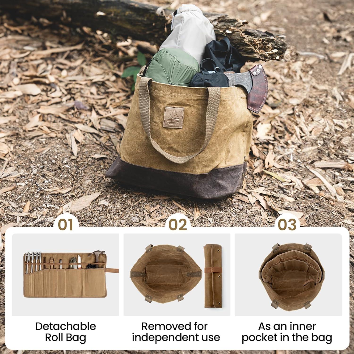 Bolsa de Almacenamiento OneTigris 36L y Postes de Tienda Ajustables