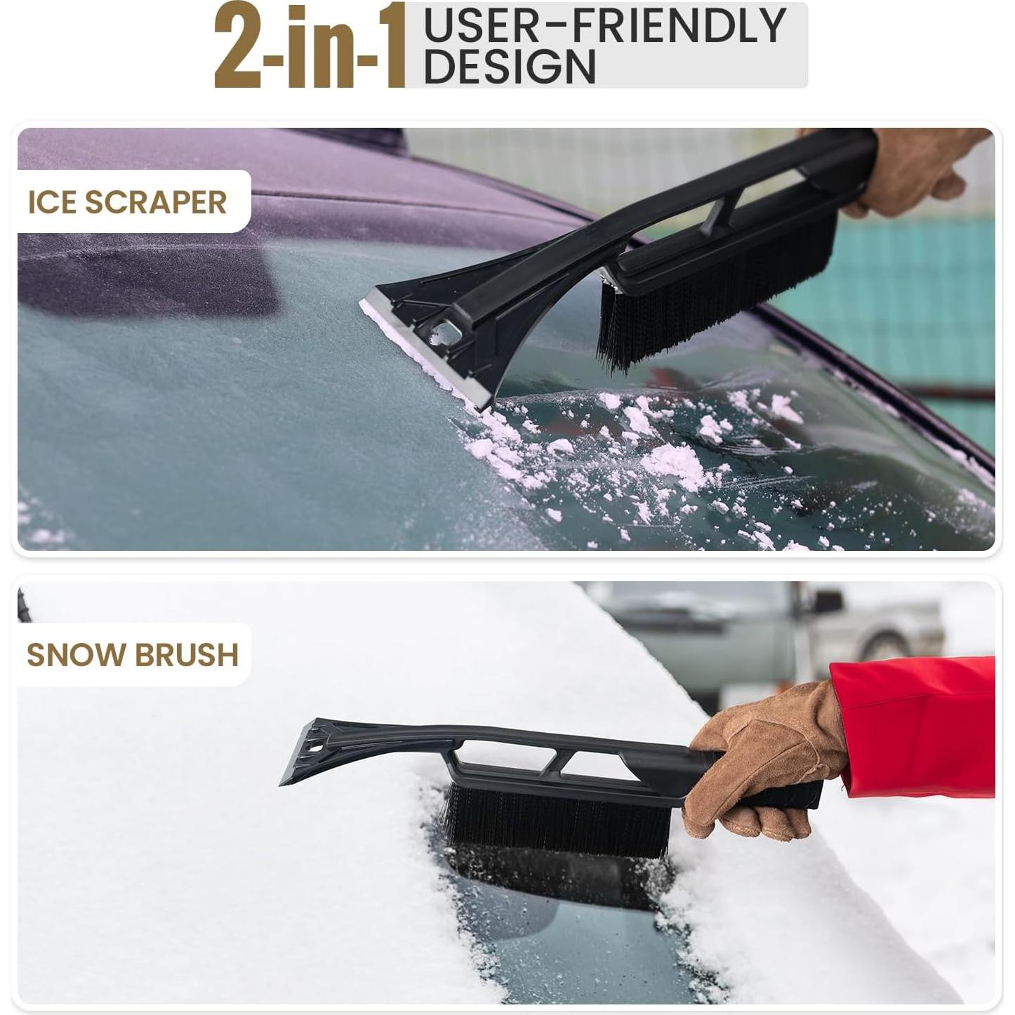 Pala de Nieve Plegable OneTigris 66 cm con Cepillo Raspador