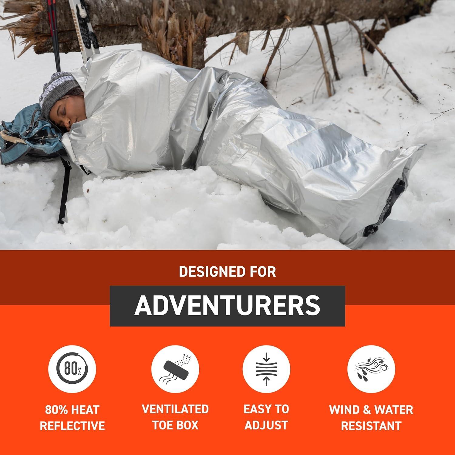 Bivvy Térmico S.O.L. con Silbato de Rescate - Manta de Emergencia