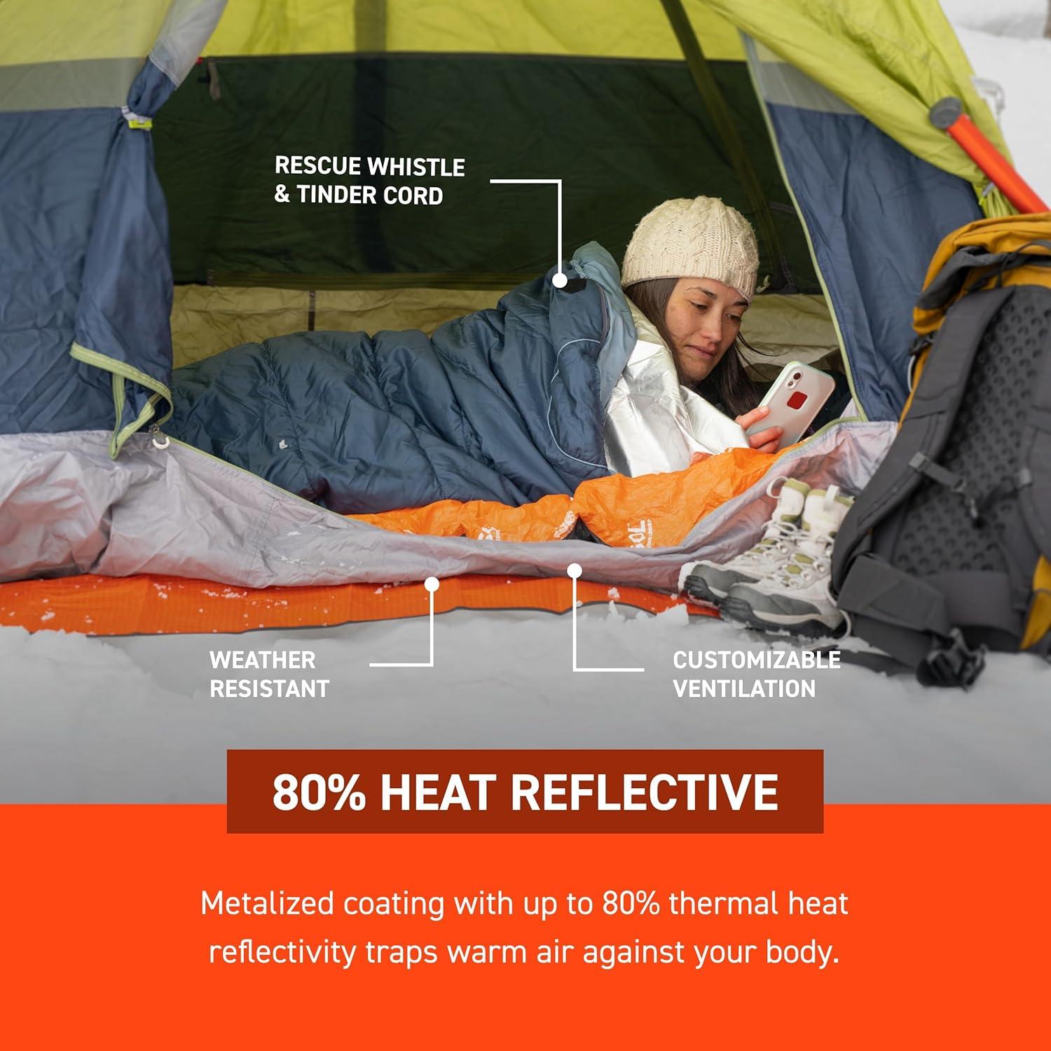 Bivvy Térmico S.O.L. con Silbato de Rescate - Manta de Emergencia