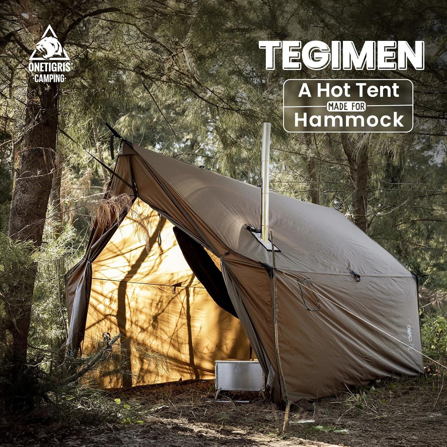 Hamaca Caliente Tienda OneTigris + Mesa de Camping Plegable