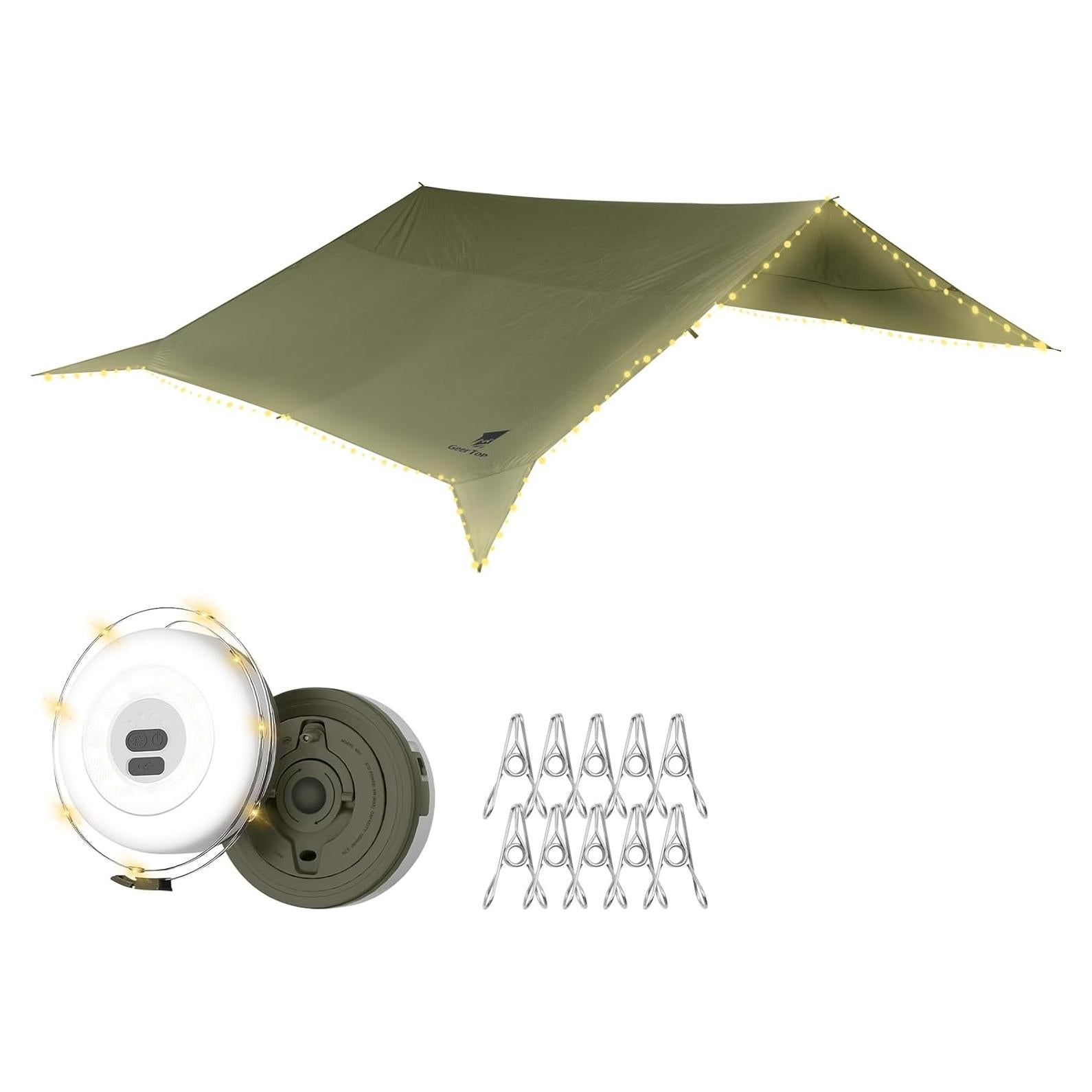 Tarp Impermeable Geertop 5.18 x 3.05m con Luces LED