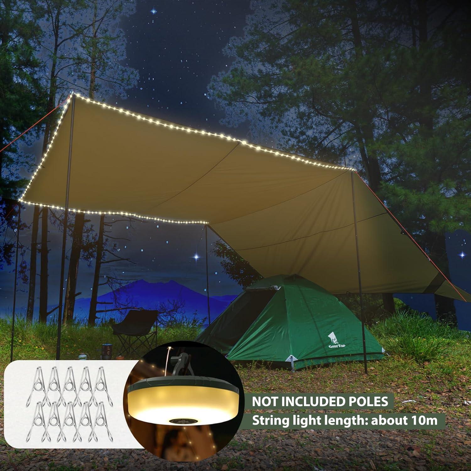 Tarp Impermeable Geertop 5.18 x 3.05m con Luces LED
